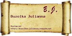 Buzolka Julianna névjegykártya